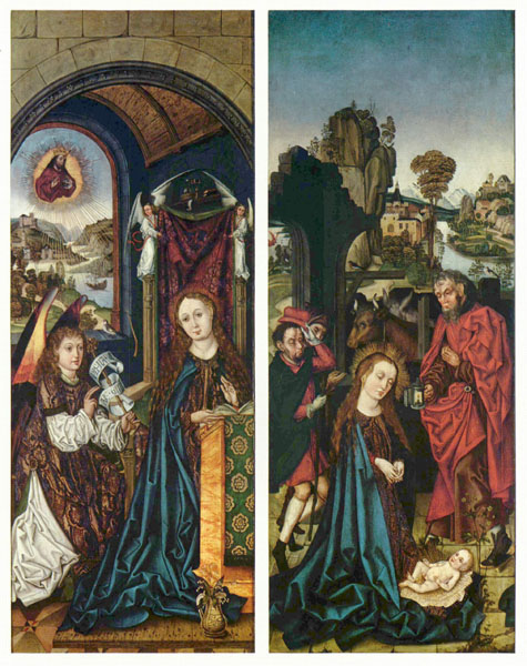 peringsdorffer altar scenes the annunciation and the adoration of the child